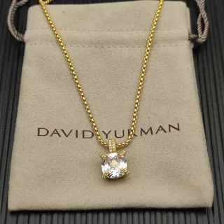 David Yurman قلادة حجر مقصوصة بطريقة الكوشن من الذهب