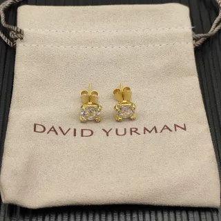 David Yurman Gold-Tone Square-Cut Stud Earrings