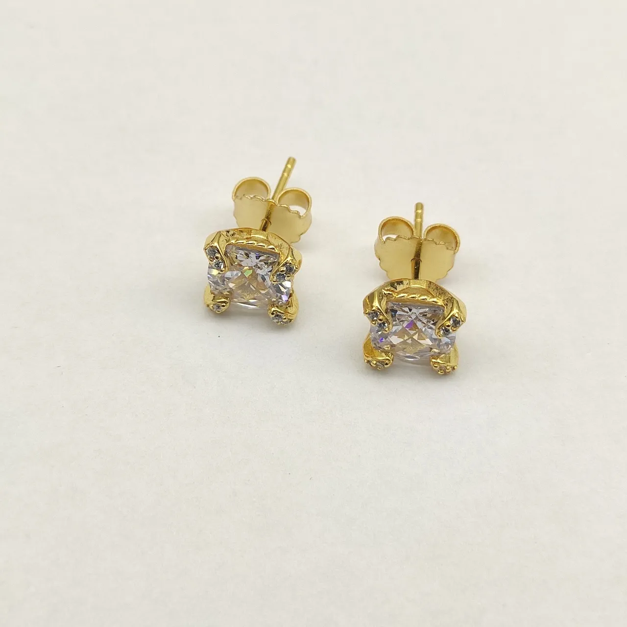 David Yurman Gold-Tone Square-Cut Stud Earrings 6