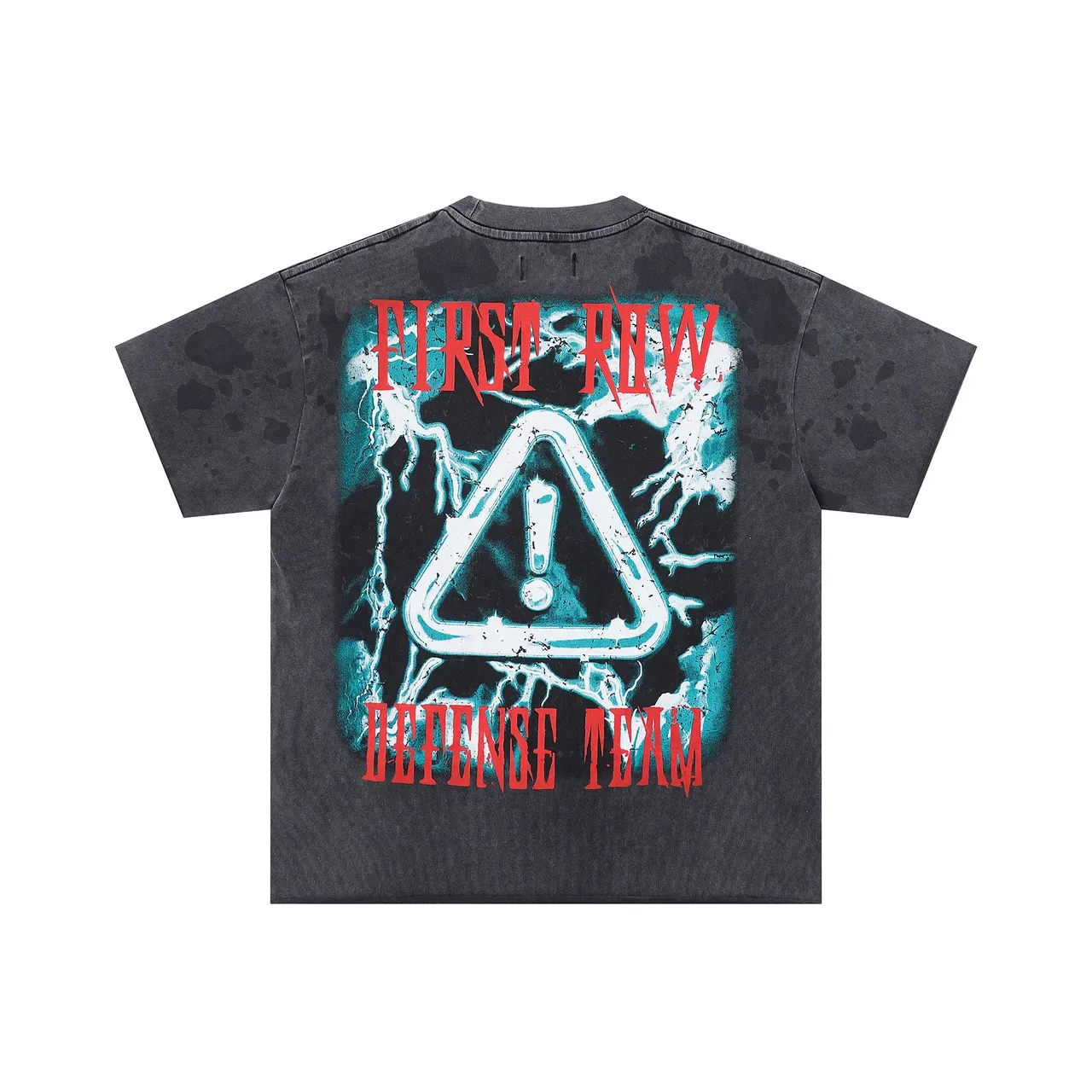 Distressed Gray Wolf Graphic Print Oversized T-Shirt 3
