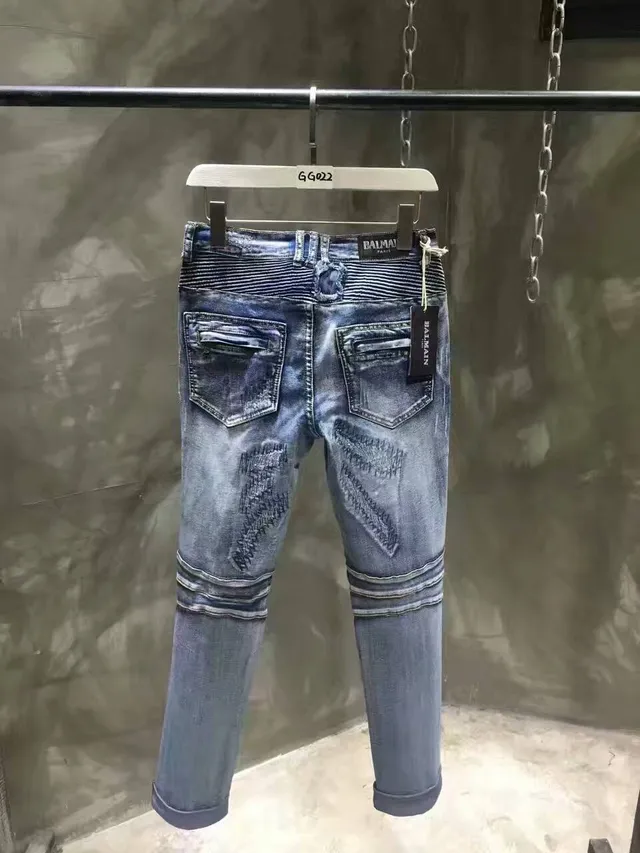 Distressed Moto-Panelled Patchwork Gray Jeans 9