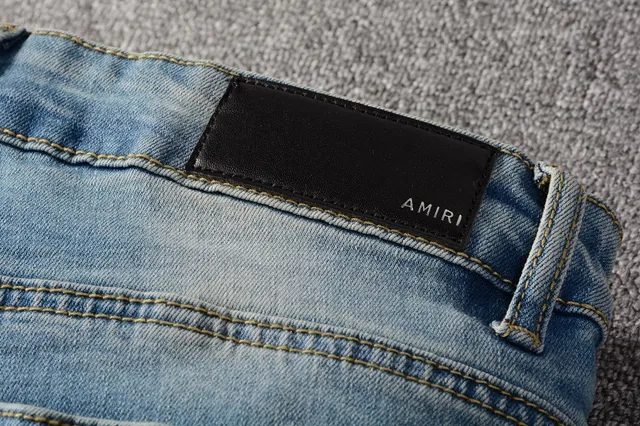Distressed Slim-Fit Light-Wash Blue Jeans 14