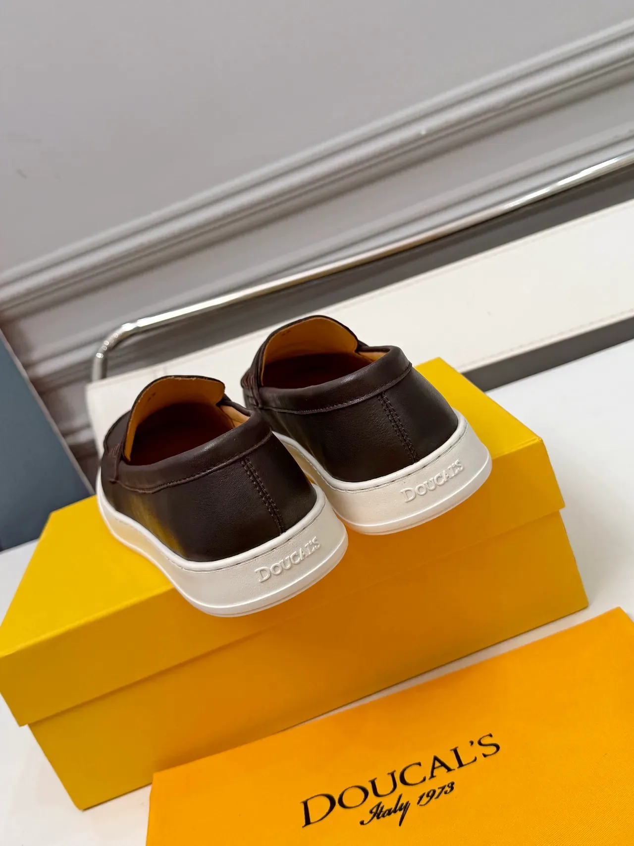 DOUCAL'S Black White Penny Leather Upper Loafer 3