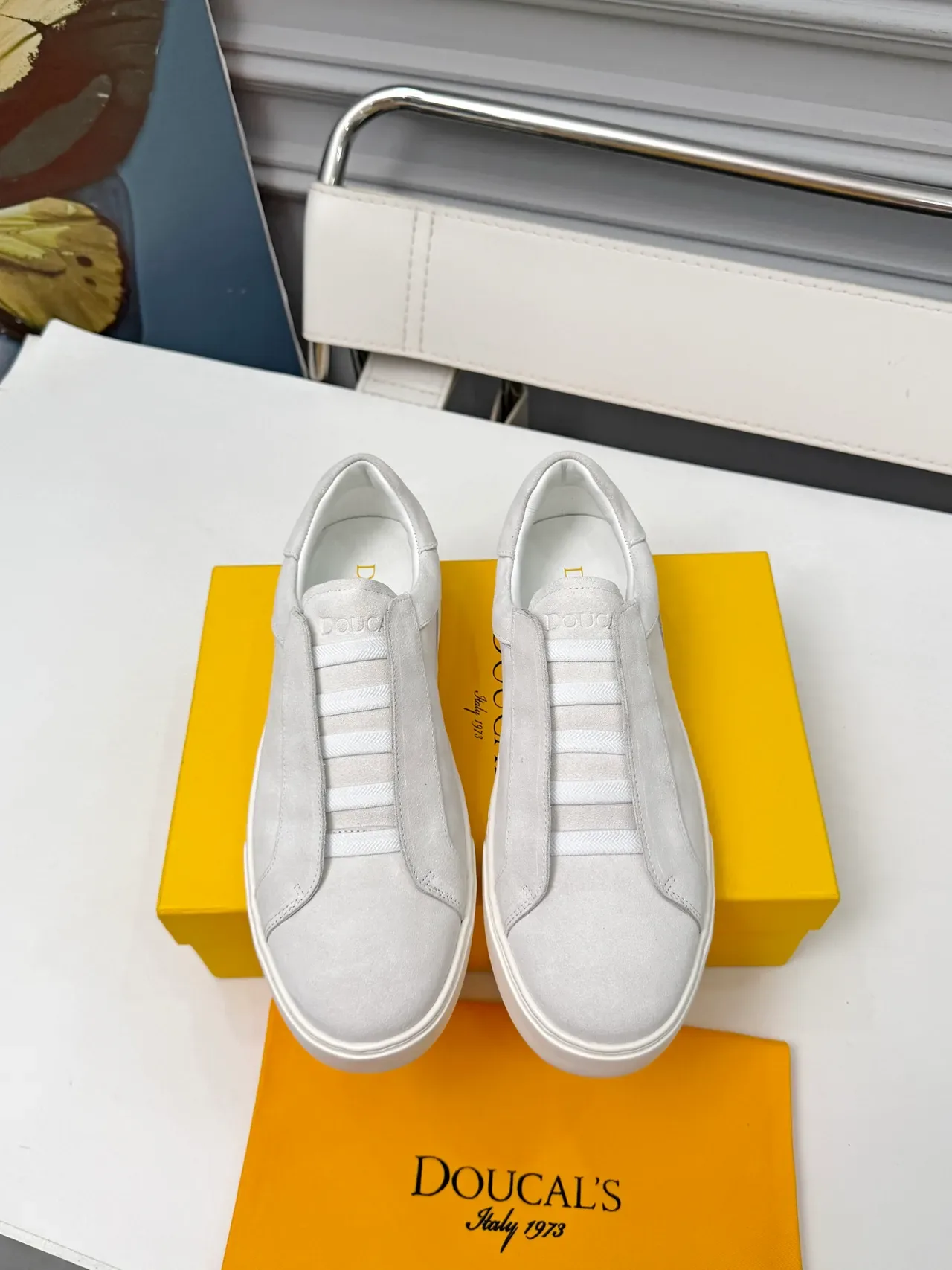 DOUCAL'S Slip-On Suede Lifestyle Sneakers 5