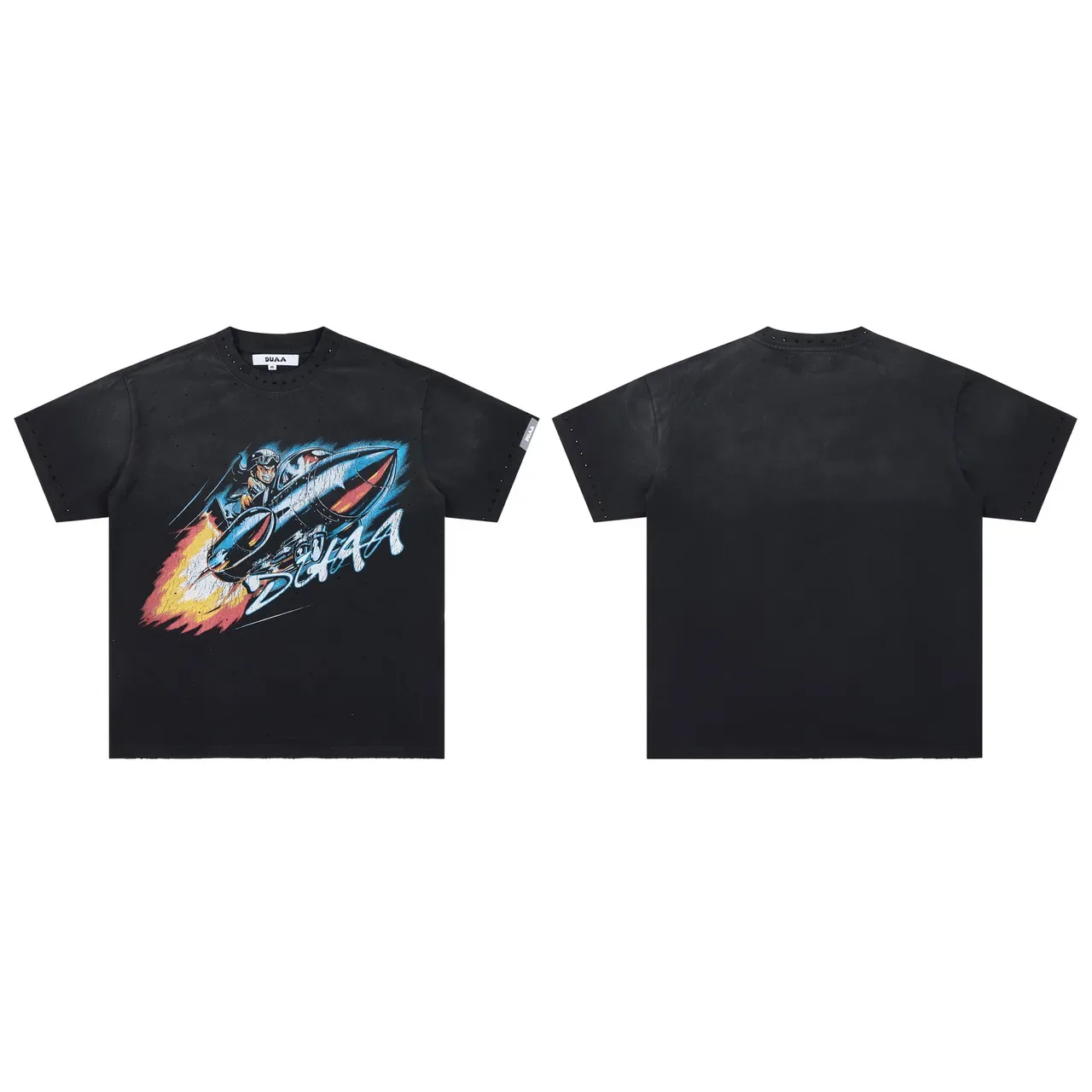 DUAA Graphic-Print Studded Crewneck T-Shirt 2