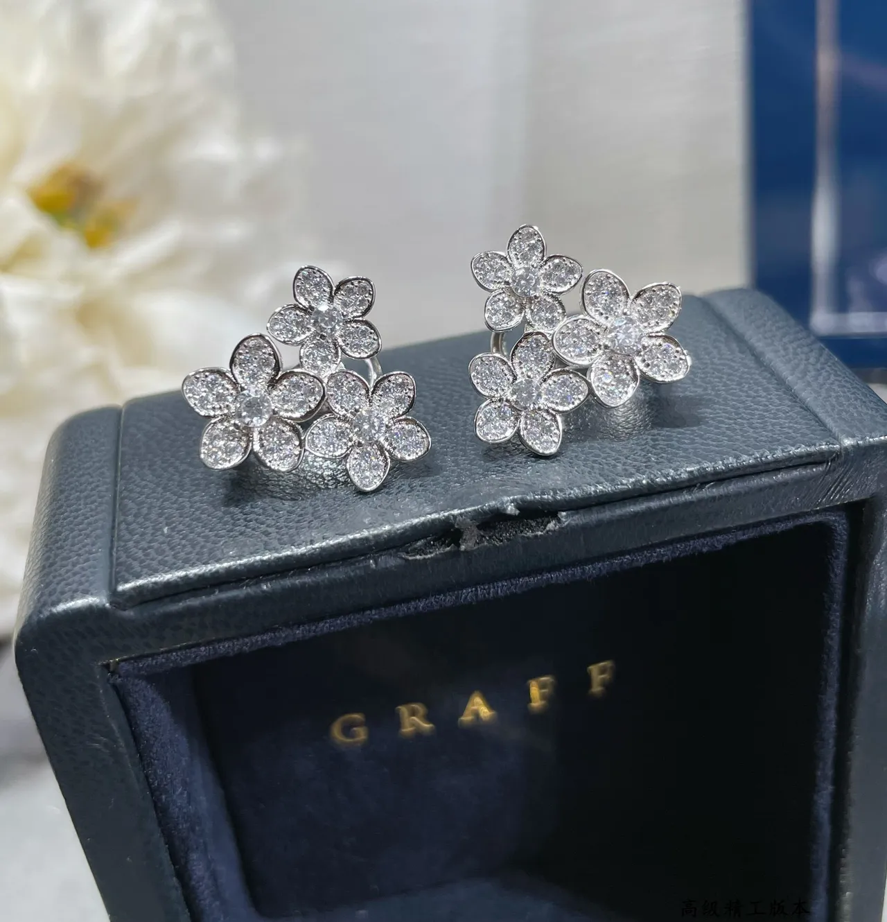 Floral Cluster Pavé Crystal Clip-On Earrings 5