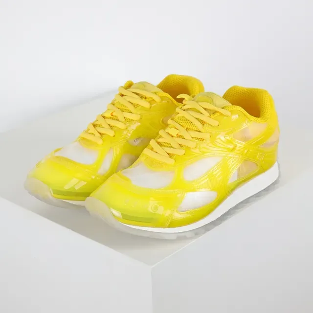 Fluorescent Yellow Transparent Cage Lifestyle Sneakers 2