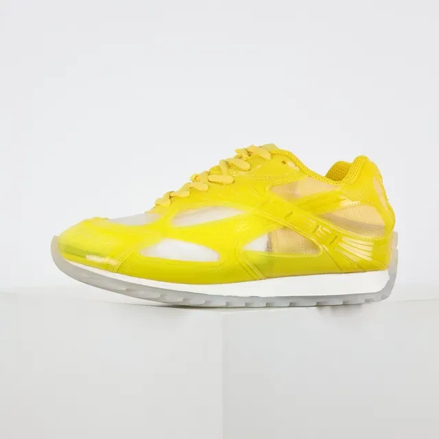 Fluorescent Yellow Transparent Cage Lifestyle Sneakers 9