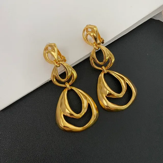 Gold Abstract Sculptural Open-Loop Jewelry 6