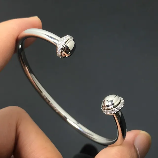 Gold and Silver Tone Pavé Stone Ball End Open Bangle Bracelets 6