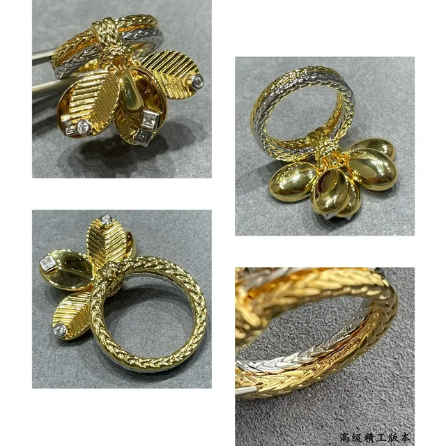 Gold Silver Stacked Two-Tone Ring 2