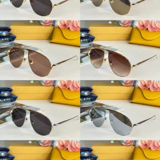 Gold-Tone Aviator Gradient Lens Sunglasses