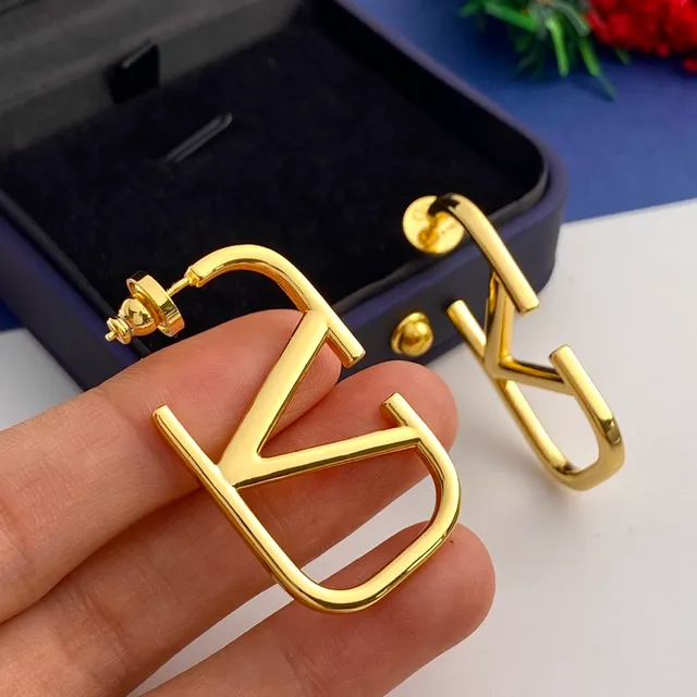 Gold-Tone Geometric V-Cut Hoop Earrings 4