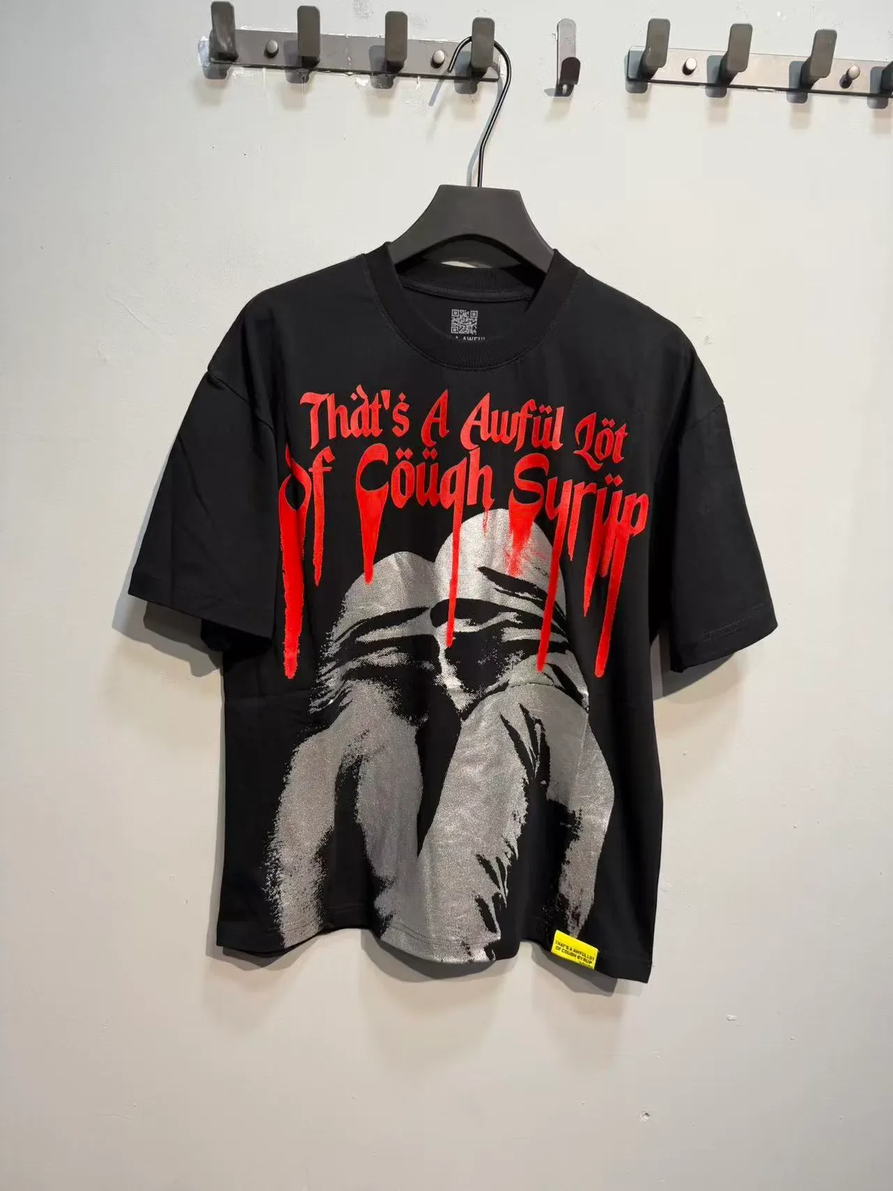 Graphic Print Dripping Text Oversized T-Shirt 3