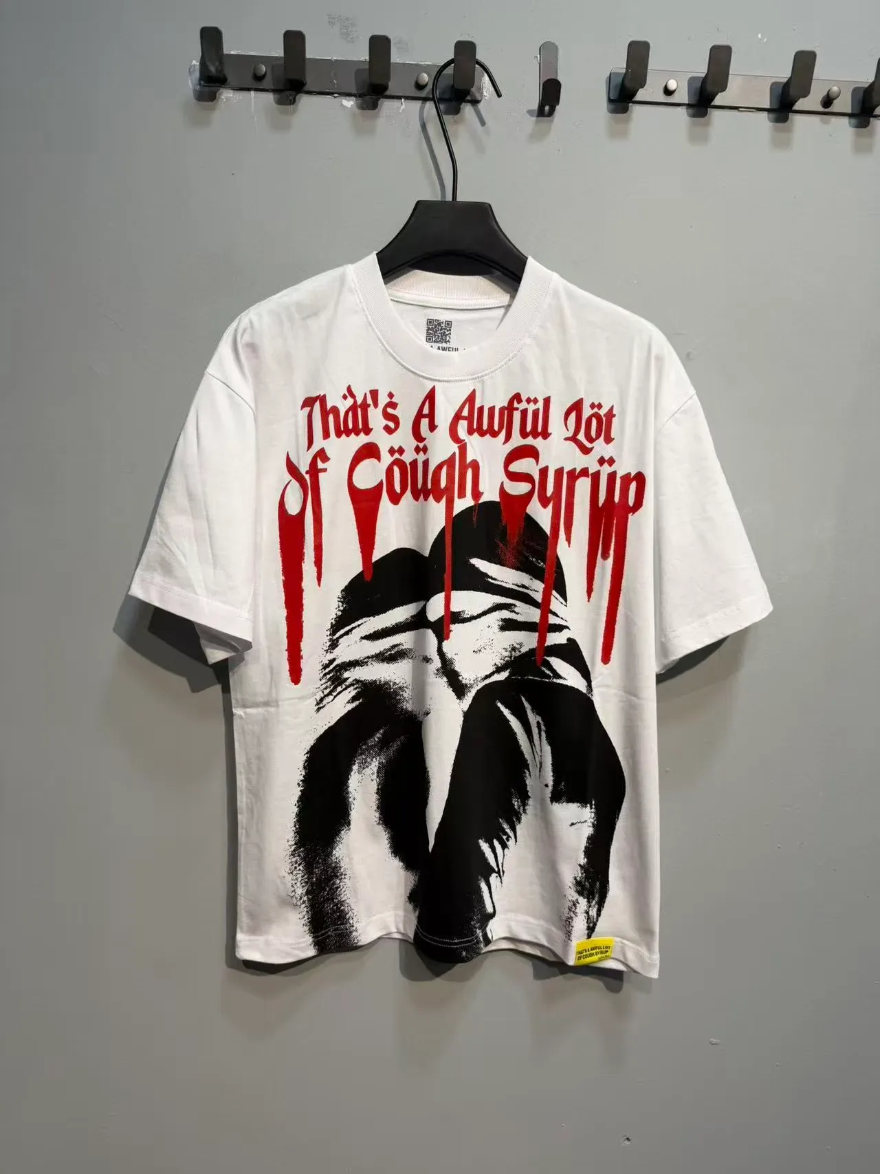 Graphic Print Dripping Text Oversized T-Shirt 6