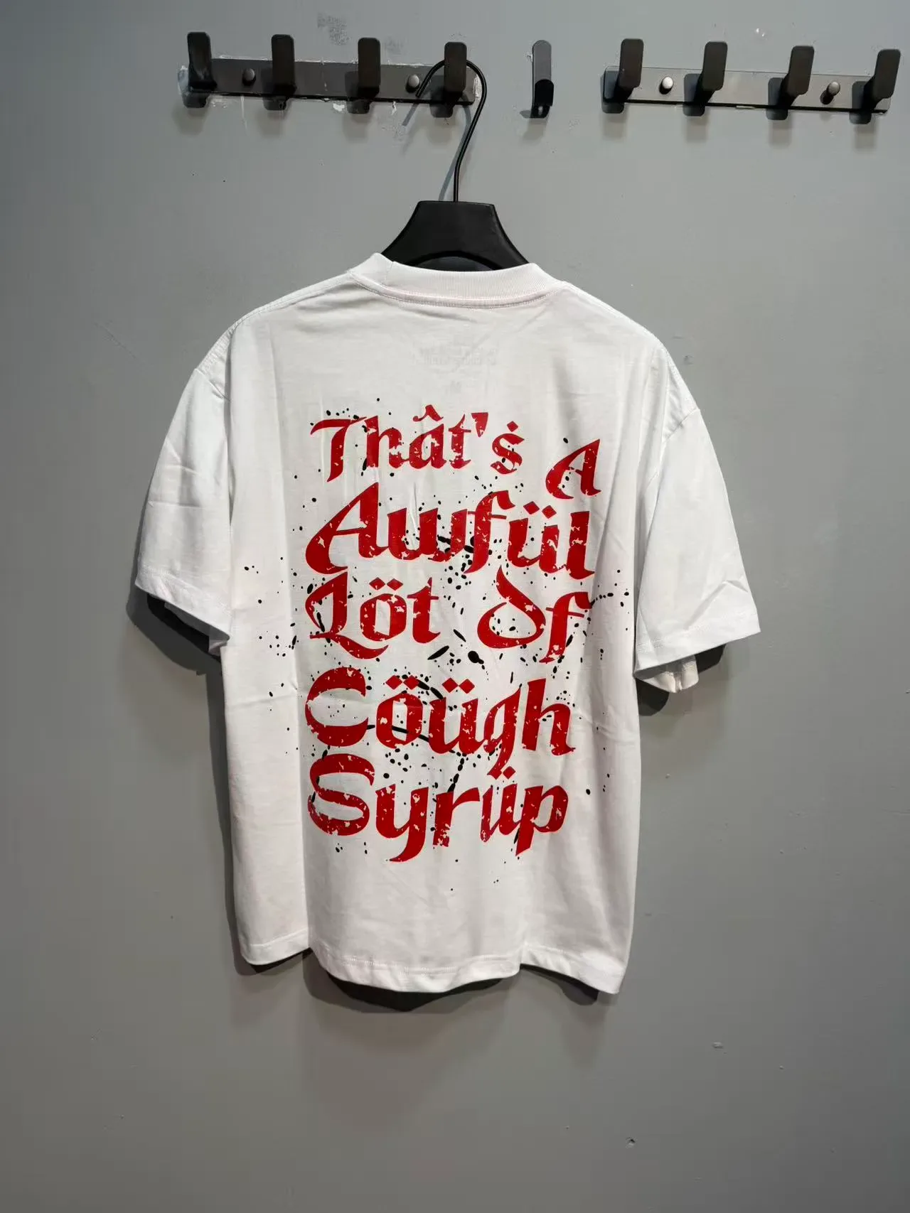 Graphic Print Dripping Text Oversized T-Shirt 7