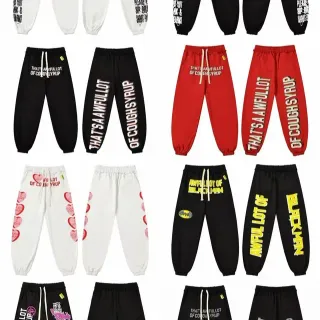 Graphic Print Elastic Waist Cuffed Sweatpants