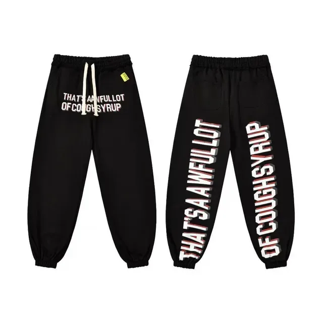 Calça de moletom com estampa gráfica, cintura elástica e barra elástica 3