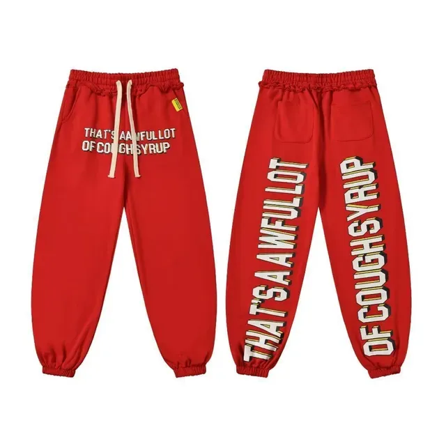 Calça de moletom com estampa gráfica, cintura elástica e barra elástica 4