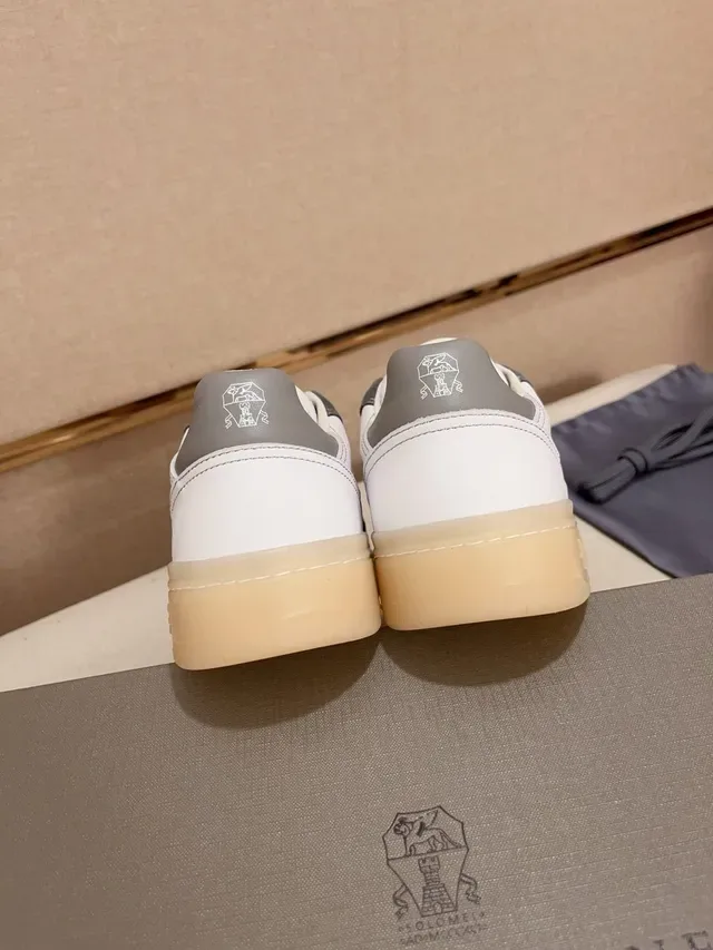 Gray and White Panelled Low-Top Lifestyle Sneaker 3
