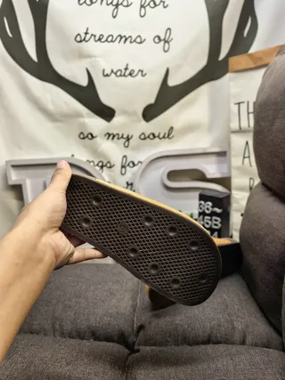 Gray Beige Suede Upper Cork Sole Slippers 4