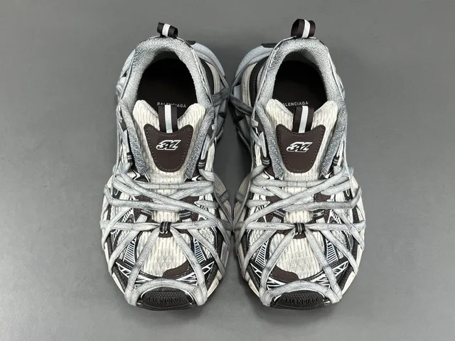 Gray Black White Lace-Cage Lifestyle Sneaker 16