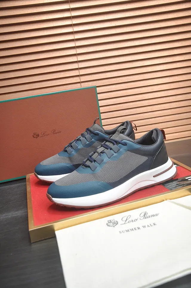 Gray Blue Charcoal Mesh and Synthetic Panel Lifestyle Sneaker 4