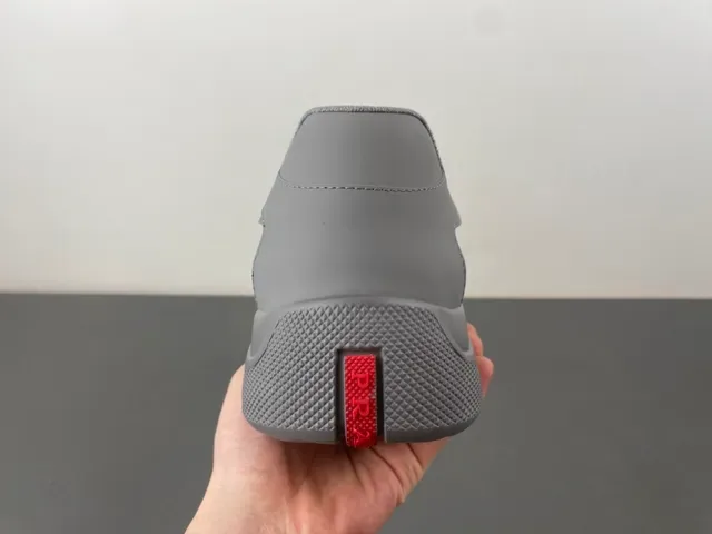 Gray Mesh-and-Synthetic Overlay Lace-Up Sneaker 4