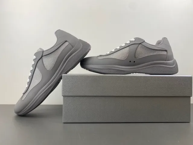 Gray Mesh-and-Synthetic Overlay Lace-Up Sneaker 14