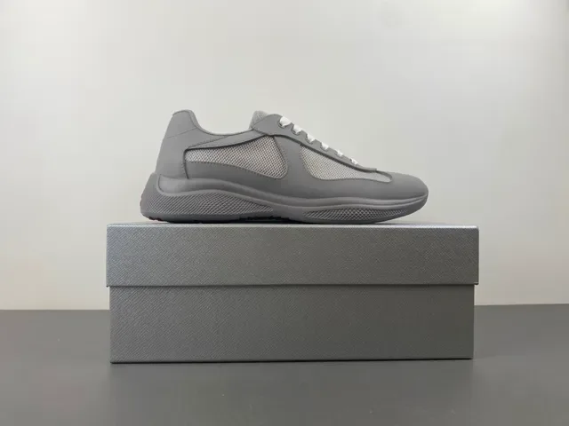 Gray Mesh-and-Synthetic Overlay Lace-Up Sneaker 15