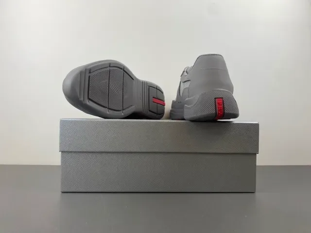 Gray Mesh-and-Synthetic Overlay Lace-Up Sneaker 16