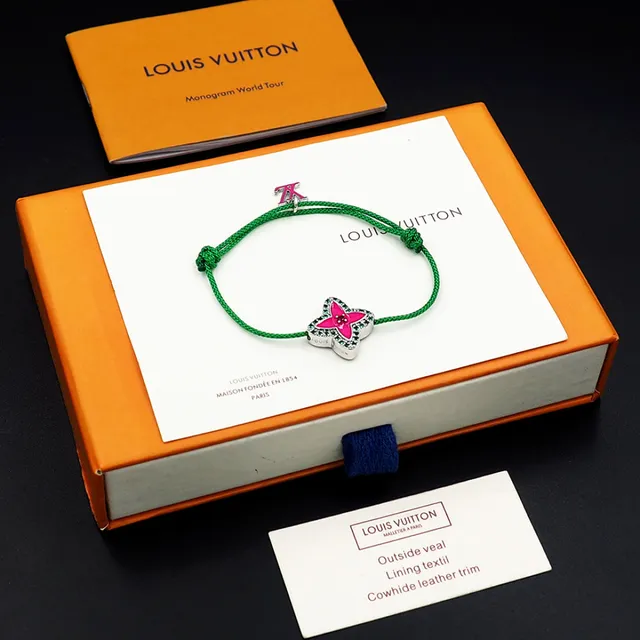 Green Pink Braided Cord Adjustable Knot Closure Bracelet 10