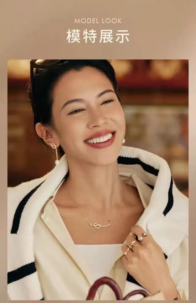 HEFANG Knot-Top Pearl-Drop Dangling Earrings 3