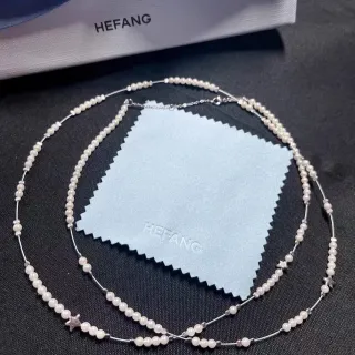HEFANG Collier perles et étoile charme en couches