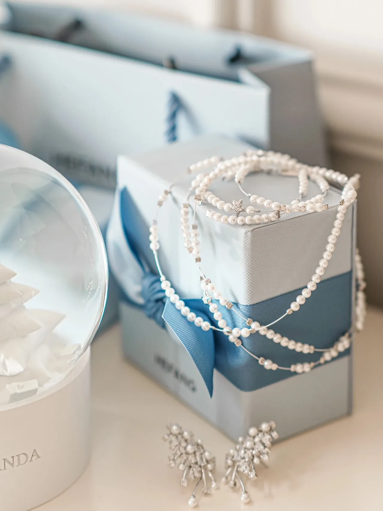 HEFANG Pearl and Star Charm Layered Necklace 7