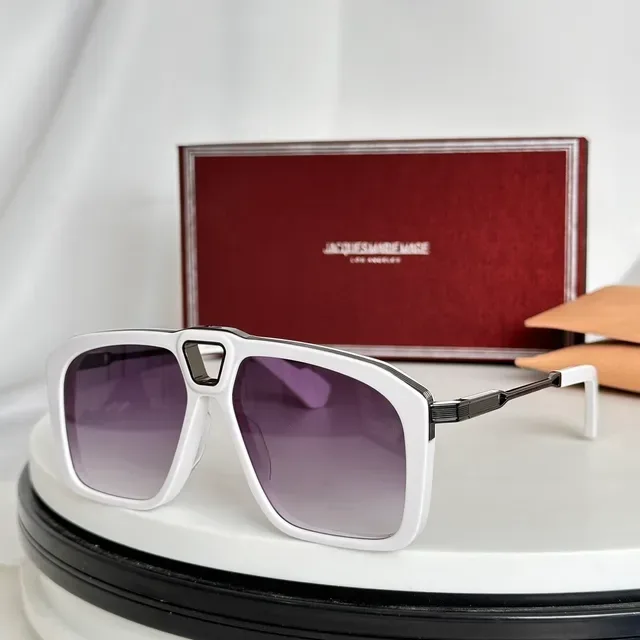Jacques Marie Mage Orange Black Oversized Angular Frame Gradient Lenses Sunglasses 7