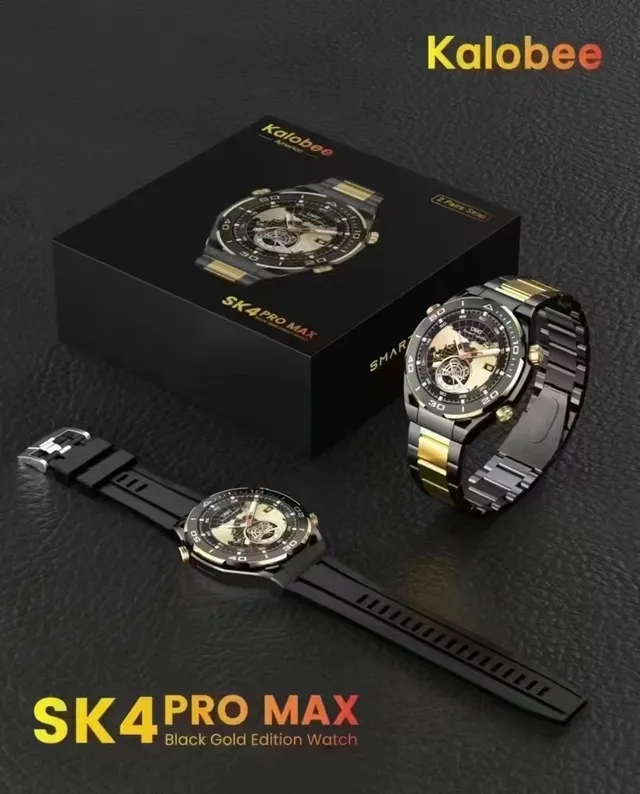 Kalobee SK4 PRO MAX الإصدار الأسود والذهبي ساعة رياضية 2