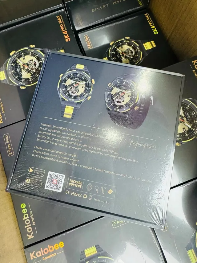 Kalobee SK4 PRO MAX الإصدار الأسود والذهبي ساعة رياضية 4