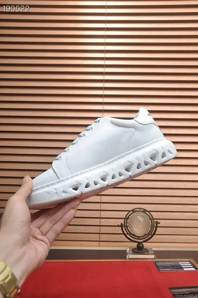 Karl Lagerfeld White Leather Upper Embossed Head Logo Lifestyle Sneakers 6