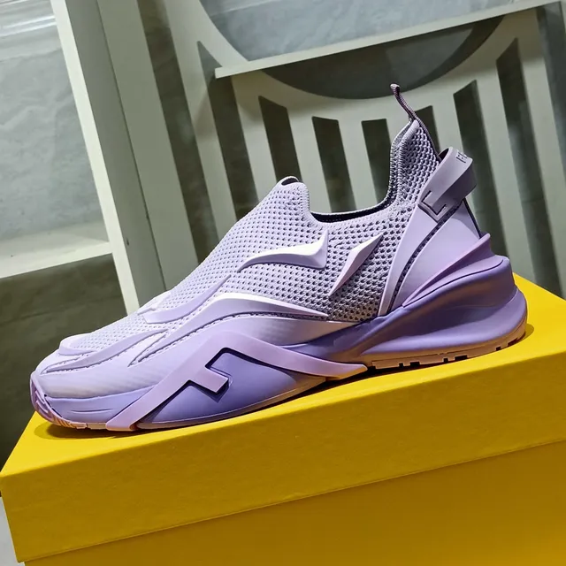 Lavender Slip-On Knit Chunky Sneaker 5