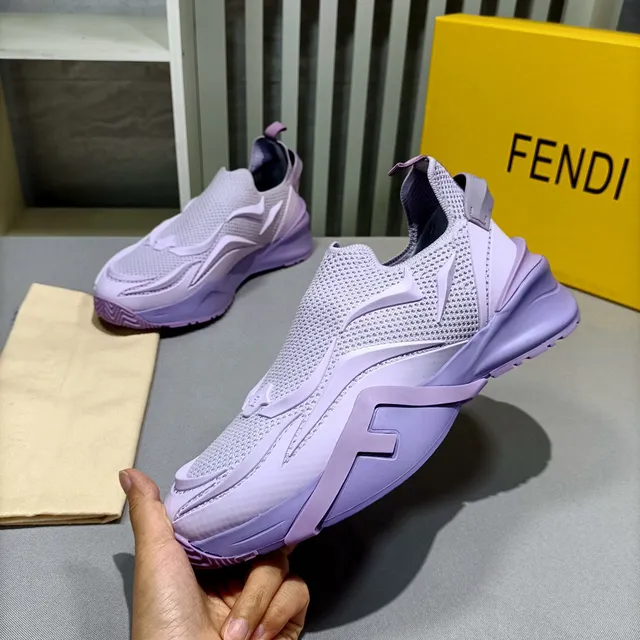 Lavender Slip-On Knit Chunky Sneaker 8
