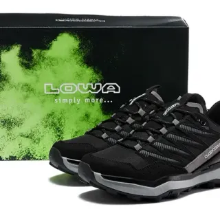 LOWA Negro Gris Low-Top Hiking Sneaker GORE-TEX Forro