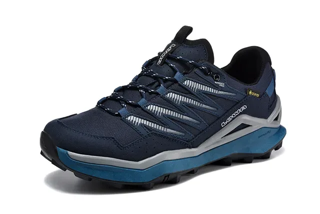 LOWA Black Gray Low-Top Hiking Sneaker GORE-TEX Lined Sneakers 4