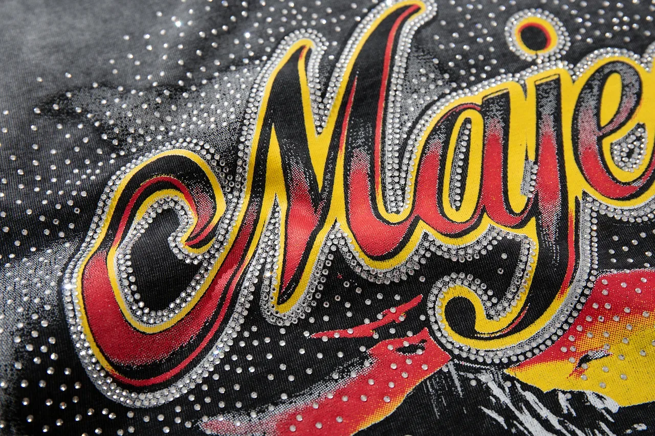 Majestik Distressed Black Double-Sided Graphic Print T-Shirt 6
