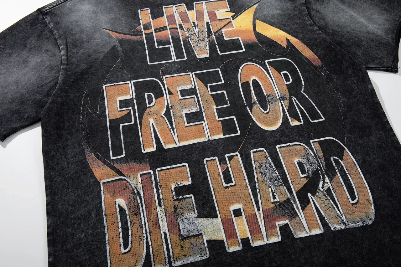 Majestik Distressed Black Double-Sided Graphic Print T-Shirt 10