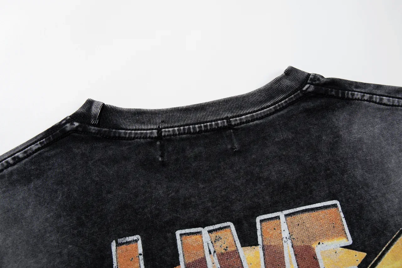 Majestik Distressed Black Double-Sided Graphic Print T-Shirt 11