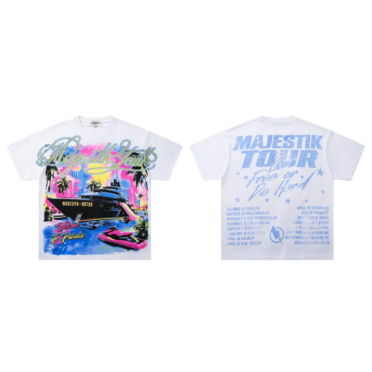MAJESTIK Double-Sided Graphic Print Oversized T-Shirt 2