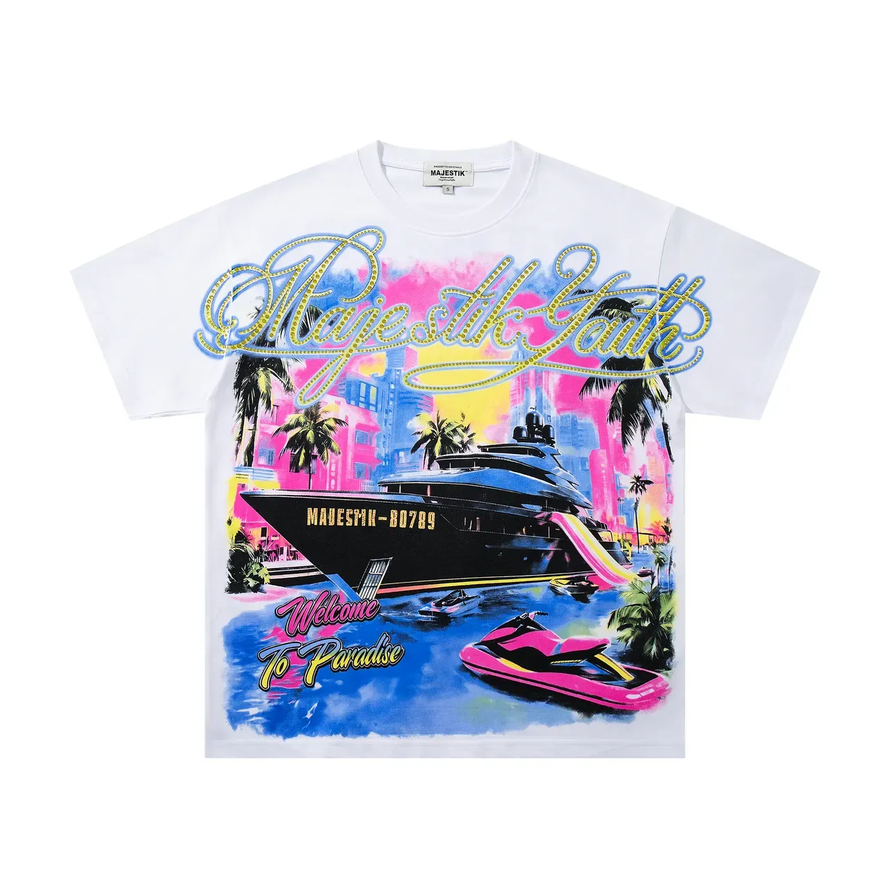 MAJESTIK Double-Sided Graphic Print Oversized T-Shirt 4