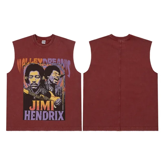 Maroon Graphic-Print Sleeveless Vest Top 6