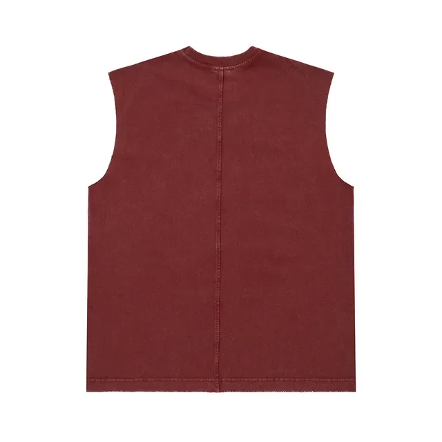 Maroon Graphic-Print Sleeveless Vest Top 8